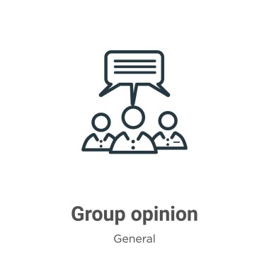 Grup görüşü vektör simgesini belirler. İnce çizgi siyah grup görüş simgesi, düz vektör basit element çizimi, düzenlenebilir genel kavram izole edilmiş beyaz arkaplan vuruşu