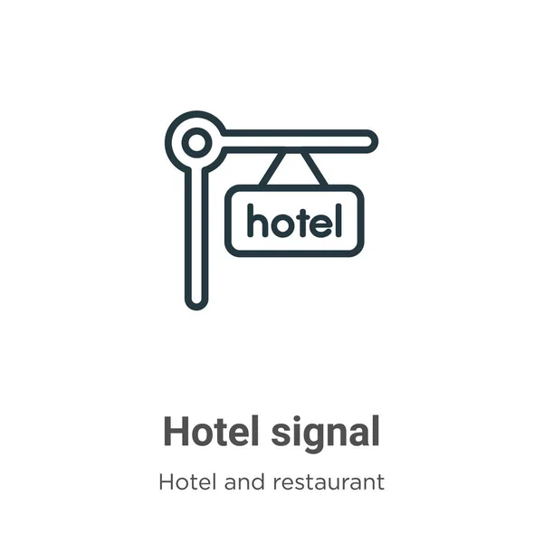 Εικονίδιο Διανύσματος Σήματος Ξενοδοχείου Λεπτή Γραμμή Μαύρο Εικονίδιο Σήμα Του — Διανυσματικό Αρχείο