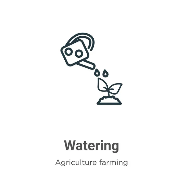 Watering Outline Vector Icon Thin Line Black Watering Icon Flat — Stock Vector