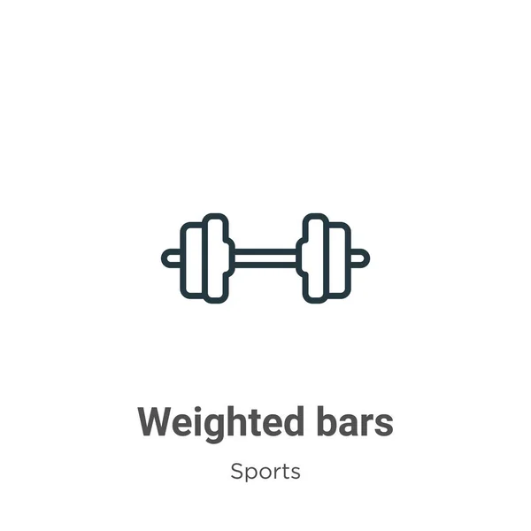 Les Barres Pondérées Décrivent Icône Vectorielle Icône Barres Pondérées Noires — Image vectorielle