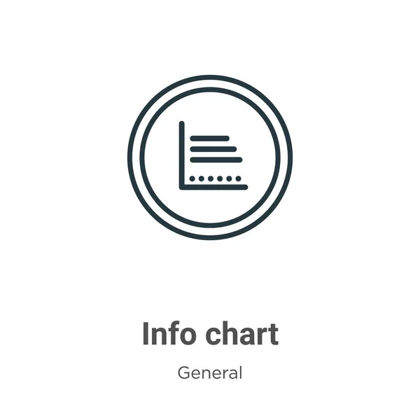 Info Grafiek Overzicht Vector Icoon Dunne Lijn Zwart Info Grafiek — Stockvector