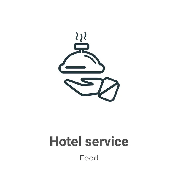 Ξενοδοχείο Υπηρεσία Περίγραμμα Διάνυσμα Εικονίδιο Λεπτή Γραμμή Μαύρο Εικονίδιο Υπηρεσία — Διανυσματικό Αρχείο