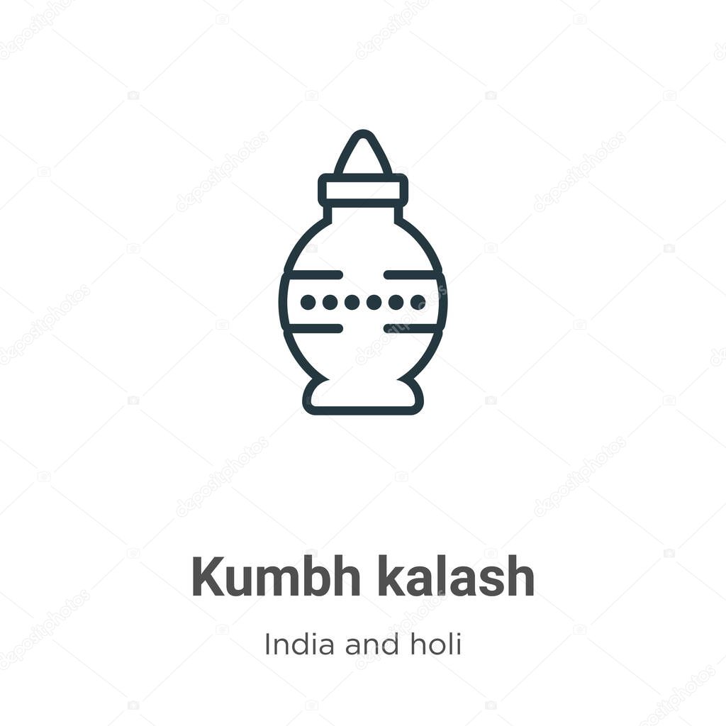kumbh kalash outline vector icon thin line black kumbh kalash icon flat vector simple element illustration from editable india concept isolated stroke on white background premium vector in adobe illustrator ai wdrfree