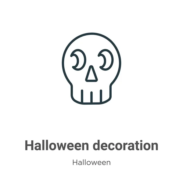 Decoración Halloween Contorno Icono Del Vector Icono Decoración Halloween Negro — Archivo Imágenes Vectoriales