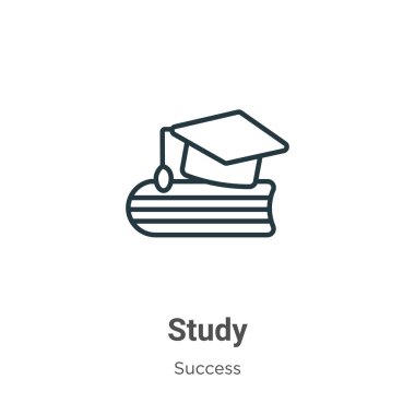 Taslak vektör simgesini incele. İnce çizgi siyah çalışma simgesi, düz vektör basit element illüstrasyonuName