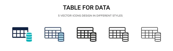 Cuadro Para Icono Datos Línea Llena Delgada Contorno Estilo Trazo — Archivo Imágenes Vectoriales