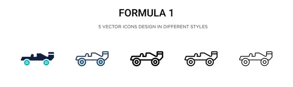 Icono Fórmula Línea Llena Delgada Contorno Estilo Trazo Ilustración Vectorial — Vector de stock