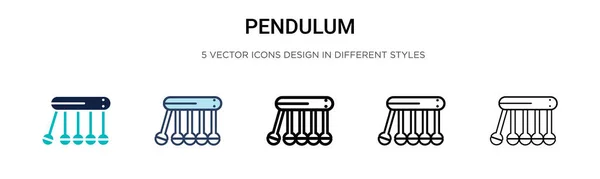 Иконка Маятника Заполнена Тонкая Линия Контур Стиль Штриха Векторная Иллюстрация — стоковый вектор
