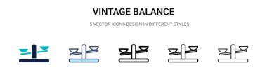 Klasik denge simgesi dolu, ince çizgi, özet ve vuruş stili. Mobil, ui, web için iki renkli ve siyah denge vektör simgesi tasarımı vektör illüstrasyonu kullanılabilir