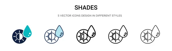 Піктограма Відтінків Заповнена Тонка Лінія Контур Стиль Штрихування Векторні Ілюстрації — стоковий вектор
