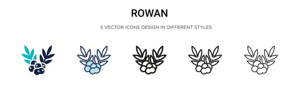Reowan Icon Filled Thin Line Outline Stroke Style Векторная Иллюстрация — стоковый вектор