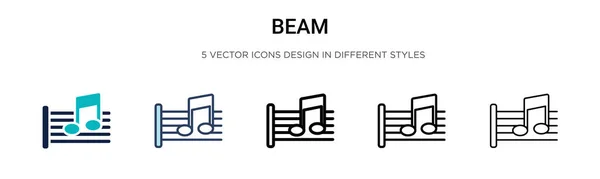 Beam Icon Filled Thin Line Outline Stroke Style Vector Illustration — Stock Vector