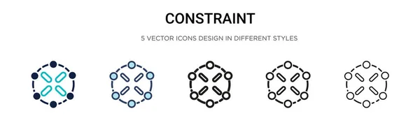 Constraint Icon Filled Thin Line Outline Stroke Style Vector Illustration — Stock Vector