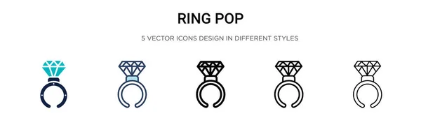Reing Pop Icon Filled Thin Line Outline Stroke Style Векторная — стоковый вектор