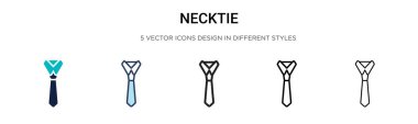 Boyunbağı simgesi dolu, ince çizgi, özet ve vuruş stili. Mobil, ui, web için iki renkli ve siyah kravat vektör ikonu tasarımı vektör illüstrasyonu kullanılabilir