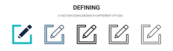 Definizione Dell Icona Pieno Linea Sottile Contorno Stile Colpo Illustrazione — Vettoriale Stock