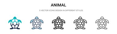 Hayvan ikonu dolu, ince çizgi, ana hatlar ve vuruş stili. Mobil, ui, web için iki renkli ve siyah hayvan vektör ikonu tasarımı vektör illüstrasyonu kullanılabilir