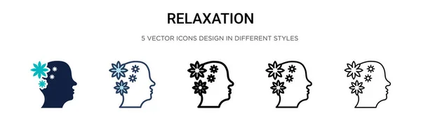 Reaxation Icon Filled Thin Line Outline Stroke Style Векторная Иллюстрация — стоковый вектор