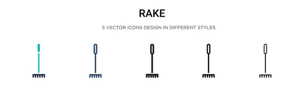 Reake Icon Filled Thin Line Outline Stroke Style Векторная Иллюстрация — стоковый вектор