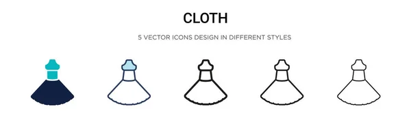 Иконка Ткани Заполненной Тонкой Линии Контур Стиль Штриха Векторная Иллюстрация — стоковый вектор