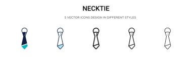 Boyunbağı simgesi dolu, ince çizgi, özet ve vuruş stili. Mobil, ui, web için iki renkli ve siyah kravat vektör ikonu tasarımı vektör illüstrasyonu kullanılabilir
