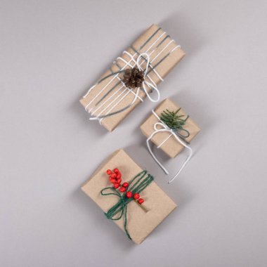 Hediyeler için sıfır atık ve doğal paketleme.