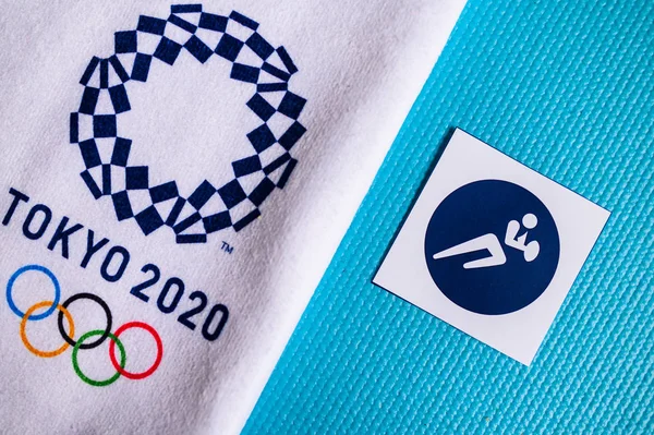 TOKYO, JAPAN, JANUARY. 20 tahun. 2020: Rugby pictogram untuk pertandingan olimpiade musim panas Tokyo 2020 — Stok Foto