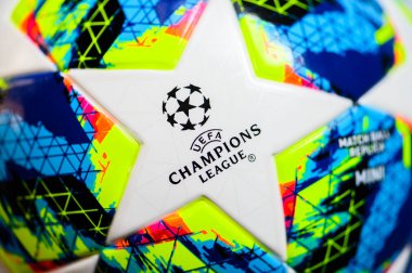 Liverpool, İngiltere, 24 Ocak. 2020: Şampiyonlar Ligi resmi topu 2020