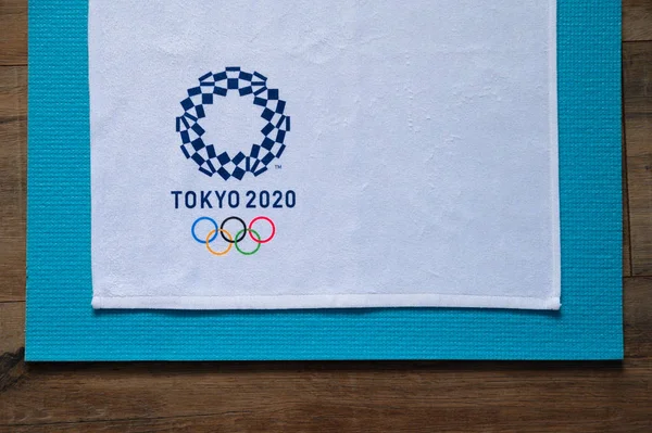 Tokio, Japan, Januar. 20. 2020: Tokio 2020 Logo, Olympische Sommerspiele, weißer Hintergrund — Stockfoto
