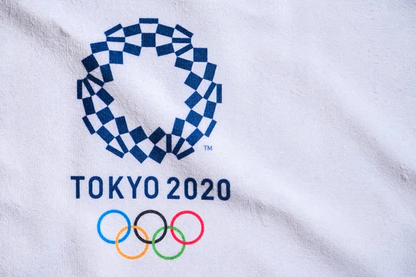 โตเกียว,ญี่ปุ่น,มกราคม 20 ค่ะ 2020: โลโก้โอลิมปิกโตเกียว 2020 , — ภาพถ่ายสต็อก