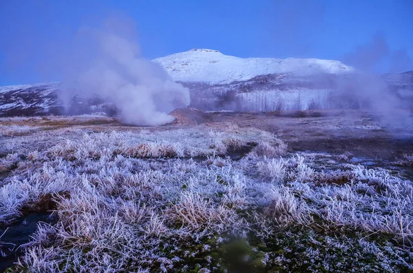 Natura iceland, foto viaggio invernale in neve, avventura, viaggio, escursionismo, montagna . — Foto Stock