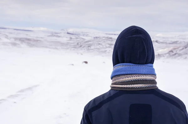 Natura iceland, foto viaggio invernale in neve, avventura, viaggio, escursionismo, montagna . — Foto Stock