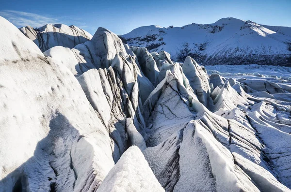 Island natur, vinter resor foto i snö, äventyr, resa, vandring, berg. — Stockfoto