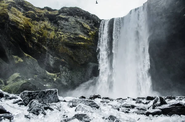 Natura iceland, foto viaggio invernale in neve, avventura, viaggio, escursionismo, montagna . — Foto Stock