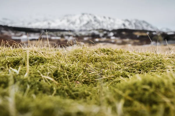 Iceland natureza, viagem de inverno foto na neve, aventura, viagem, caminhadas, montanhas . — Fotografia de Stock