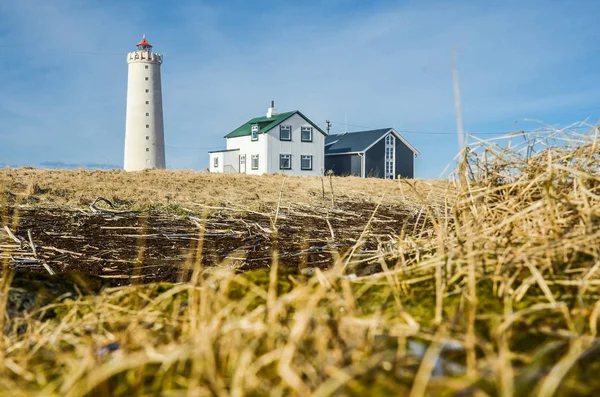 Island natur, vinter resor foto i snö, äventyr, resa, vandring, berg. — Stockfoto