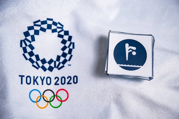 Hej Japan Januar 2020 Dykkerikon Til Sommer Olympiske Spil Tokyo - Stock-foto