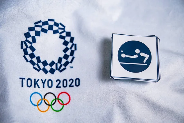 Tokyo Japan January 2020 Table Tennis Icon Pentru Jocul Olimpic — Fotografie, imagine de stoc