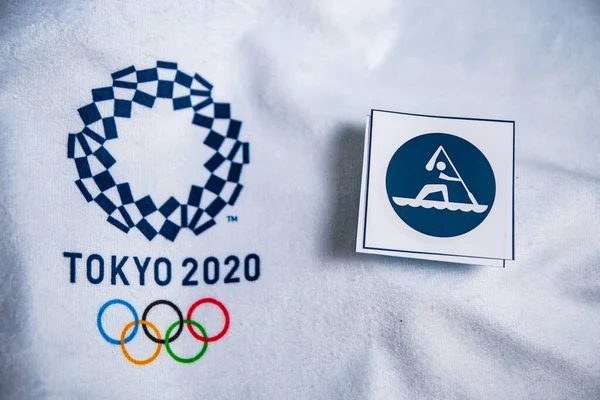 Tokio Japón Enero 2020 Canoa Sprint Icono Para Juego Olímpico —  Fotos de Stock