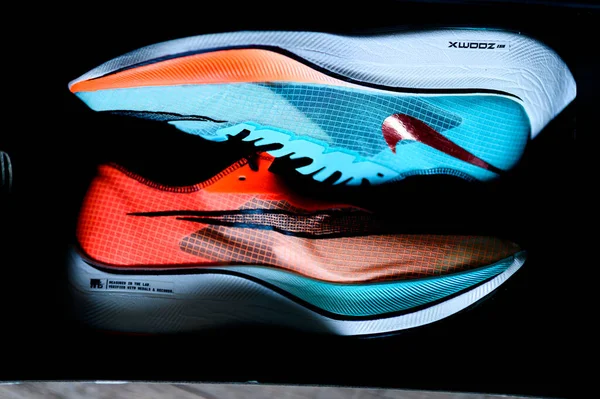 Bangkok Thaiföld Március 2020 Nike Futócipő Vaporfly Következő Ellentmondásos Athletics — Stock Fotó