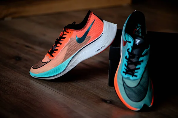 Bangkok Tailândia Março 2020 Nike Tênis Corrida Vaporfly Próximo Controversial — Fotografia de Stock