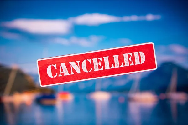 Cancelado Unas Vacaciones Europa Debido Brote Coronavirus Covid — Foto de Stock