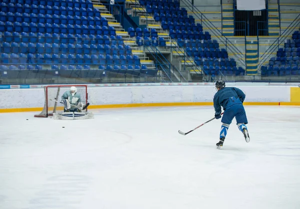 Joueur Hockey Sur Glace Concept Sport Photo Modifier Espace — Photo