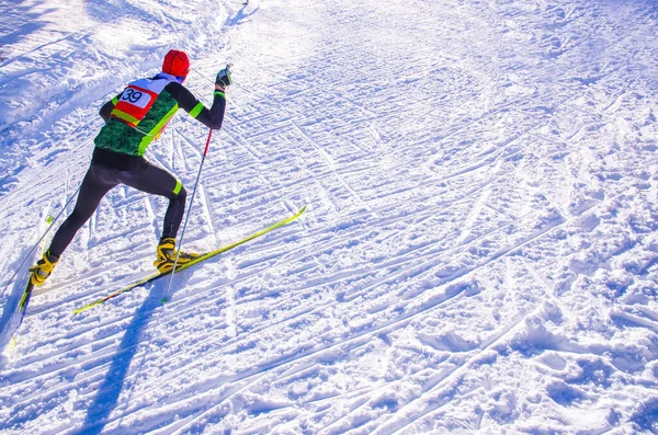 Narciarz Norweski Torze Zimie Sport Aktywne Zdjęcie Miejsca Montaż Ilustracja — Zdjęcie stockowe