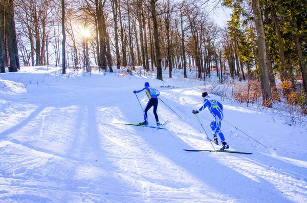 Narciarz Norweski Torze Zimie Sport Aktywne Zdjęcie Miejsca Montaż Ilustracja — Zdjęcie stockowe