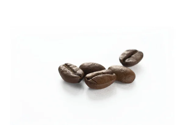 Roasted Coffee Beans White Background — Stock Photo, Image