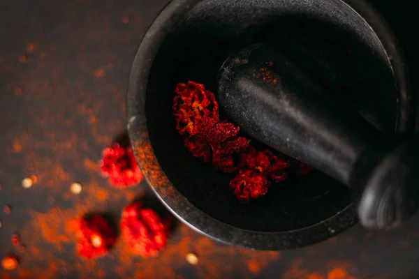 Red spicy dry carolina reaper. — Stock Photo, Image