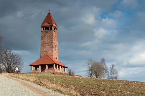 Nowa руда, Башта спостереження на вершині Святої Анни — стокове фото