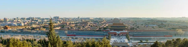 Panorama Cidade Proibida Partir Colina Beihai East Gate Parque Jingshan — Fotografia de Stock