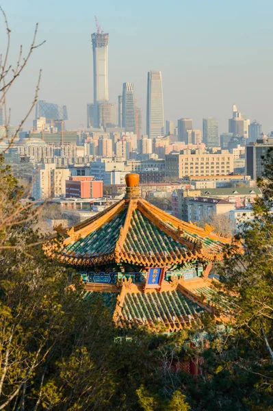 Панорама Міста Від Пагорба East Gate Парку Цзіншань Вид Південно — стокове фото